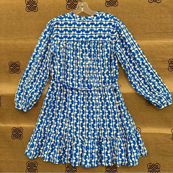 Zara Blue/White Geometric Belted Mini Dress Size XS
Excellent Condition - Picture 11 of 16
